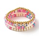 Ensemble de bracelets de perles heishi en pâte polymère BJEW-JB07242-03-1