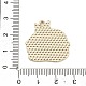 ハロウィンアロイエナメルペンダント  ゴールドカラー  猫の形  スカル  25x25x1mm  穴：1.8mm PALLOY-P301-01D-G-3