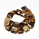 Dyed Square Natural Agate Bead Strands G-M284-10-2
