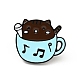 Kaffeetasse Katze Emaille Pin JEWB-H009-01EB-14-1