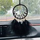 Тканая сетка/паутина с железным кольцом и подвесным украшением для автомобиля из перьев PW-WG64702-06-1