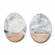 Pendentifs en résine transparente et bois de noyer X-RESI-T035-26-A01-2