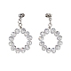Boucles d'oreilles pendantes en perles de verre mariées et bracelet multi-rangs SJEW-JS01257-7
