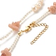 Natürliche Sonnenstein-Chip-Perlenkette für Mädchenfrauen NJEW-TA00016-01-6