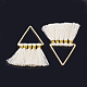Decorazioni con pendente in nappa in cotone polycotton (poliestere) FIND-T012-01K-2