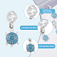 Dicosmetic 20pcs Alloy Cadet Blue Emaille European Dangle Charms MPDL-DC0001-02-4