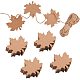 NBEADS 100 Pcs Blank Kraft Maple Leaf Jewelry Display Paper Hang Tags Price Tag Tags Gift Tags with 10m Jute Twine CDIS-PH0001-07-1