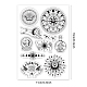 GLOBLELAND Occult Divination Clear Stamps Magic Planet Sun Moon Stars Silicone Clear Stamp Seals for Cards Making DIY Scrapbooking Photo Journal Album Decoration DIY-WH0167-56-987-6