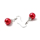 Regalo di San Valentino per i gioielli di perle di vetro fidanzata fissa orecchini e bracciali SJEW-JS00265-20-3