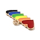 Pendenti smaltati in lega color arcobaleno ENAM-G208-05KCG-3