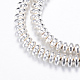 Chapelets de perles en hématite synthétique sans magnétique X-G-Q465-11S-1