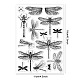 GLOBLELAND Dragonfly Clear Stamps for DIY Scrapbooking Insect Dragonfly Silicone Stamp Seals Transparent Stamps for Cards Making Photo Album Journal Home Decoration 6.3×4.33inch DIY-WH0448-0488-6
