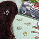 CRASPIRE 8Pcs 4 Style Flower Plastic & Alloy Rhinestone Hair Pin PHAR-CP0001-07-5