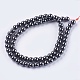 Non-Magnetic Synthetic Hematite Beads Strands G-H1623-6mm-1-2