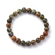 Bracelets de perles de jaspe rhyolite naturel BJEW-JB06471-1