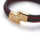 Retro-Lederband Armbänder BJEW-L642-19-4