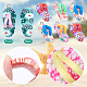 SUNNYCLUE 1 Box 30pcs Clay Flip Flop Charms Pendant DIY jewellery Mini Slippers Charms Colorful Polymer Clay Charms for Women Summer jewellery Making Necklace Earrings Bracelet Craft Findings PORC-SC0001-05-3