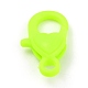 プラスチックカニカン  ハート  緑黄  22.5x13x6.5mm  穴：3mm PALLOY-F017-01H-2