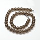Chapelets de perles rondes en quartz synthétique teintées PIEG-J002-13-4mm-2