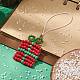 Decoraciones colgantes con cuentas de semillas de vidrio de navidad HJEW-TA00013-05-5