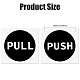 Globleland 14 Sets 2 Colors PVC Self-Adhesive Push Pull Sign Stickers STIC-GL0001-07-2