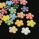 Pearlized Plated Opaque Glass Cabochons PORC-R041-10x10-M-1