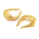 Rack Plating Brass Wire Wrap Twist Teardrop Hoop Earrings EJEW-A028-28G-2