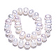 Fili di perle di perle d'acqua dolce coltivate naturali PEAR-N013-06V-4