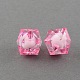 Hot Pink Transparent Bead in Bead Acrylic Faceted Cube Beads X-TACR-S112-12mm-02-1