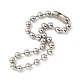 304 Stainless Steel Ball Chain Necklace & Bracelet Set STAS-D181-02P-02A-2