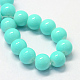 Baking Painted Glass Round Bead Strands DGLA-Q020-10mm-04-2
