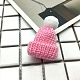 ミニウール糸ニット帽  diy 人形アクセサリー  装飾的な帽子  ショッキングピンク  50x35mm PW-WG89249-13-1