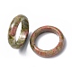 Natürlicher Unakit-Ring mit glattem Band RJEW-P044-01A-05-2
