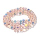 Transparent Electroplate Glass Beads Strands GLAA-Q099-D01-M02-3