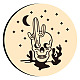 パンダホールスカルワックスシーリングスタンプヘッド  ハロウィンの頭蓋骨caatusシーリングワックススタンプヘッドハロウィンの封筒のためのレトロなスタンプ  パーティの招待状  ワインパッケージ  ギフト包装  グリーティングカード AJEW-WH0130-950-3