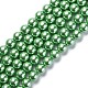 Fili di perle rotonde di perle di vetro tinto ecologico HY-A002-12mm-RB008N-1