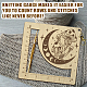 Wooden Square Frame Crochet Ruler DIY-WH0537-002-4