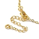Golden Brass Crescent Moon Pendant Necklace with Rhinestone NJEW-Z015-01A-G-3