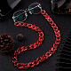 Gorgecraftアクリル眼鏡チェーン  女性のための304つのステンレス鋼のロブスターの爪クラスプ眼鏡コードが付いている眼鏡ネックレス  暗赤色 AJEW-GF0001-81B-5