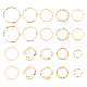 ホビーセイ diy ジュエリー メイキング ファインディング キット  40 個の 10 スタイル合金リンク コネクターとペンダントを含む  リング  ゴールドカラー  16~38x16~37x1.5~3mm  4個/スタイル FIND-HY0001-16-1