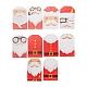 紙ギフトタグ  ハングタグ  ジュートより糸付き  クリスマスのテーマの装飾のため  サンタクロース  7x4.5x0.05cm  穴：4mm  50個/袋 CDIS-P005-F01-2