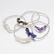 Bracelets extensibles avec perles en pierre précieuse naturelle BJEW-JB03548-1