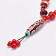 Buddhist Jewelry Natural Tibetan Agate Beaded Necklaces NJEW-F131-07-3