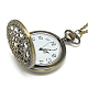 Lega piatto tondo orologio da tasca ciondolo collana WACH-N012-04-4