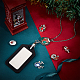 Sunnyclue 1 Box 6 Stile Weihnachts-Lanyard mit Druckknopf-Lanyard-Halsketten-Set DIY-SC0022-02-4