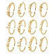 12pcs 12 anillos de puño de latón de estilo RJEW-LS0001-37G-1