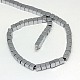 Chapelets de perles en hématite synthétique sans magnétiques G-J170A-4x4mm-M-3