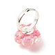 3D Resin Flower with Star Adjustable Ring RJEW-JR00456-6