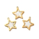 Ion Plating(IP) 304 Stainless Steel Star Charms STAS-A080-11G-1