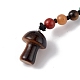 7 porte-clés en perles de pierres précieuses chakra KEYC-F036-01C-2